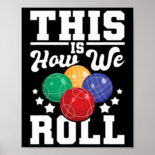 Så här rullar vi - Bocce Ll Player Bowling Game Poster (Framsidan)
