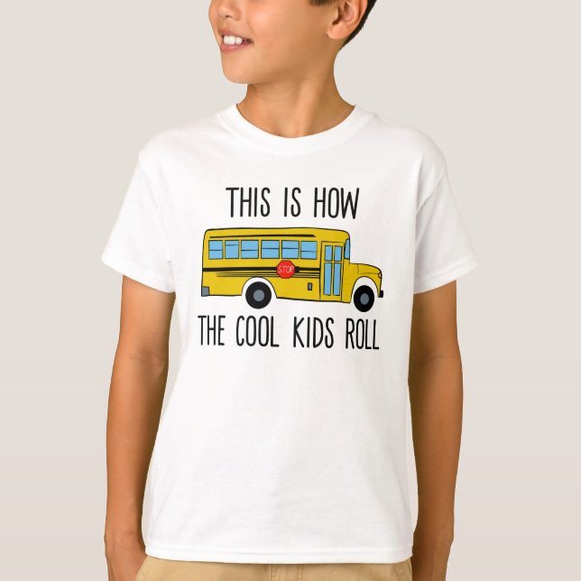 Så här ser Coolan Kids Roll - Lusnyskolan Buss T Shirt (Framsida)