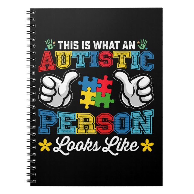 Så Här Ser En Autistisk Person Ut Autism Anteckningsbok (Framsidan)