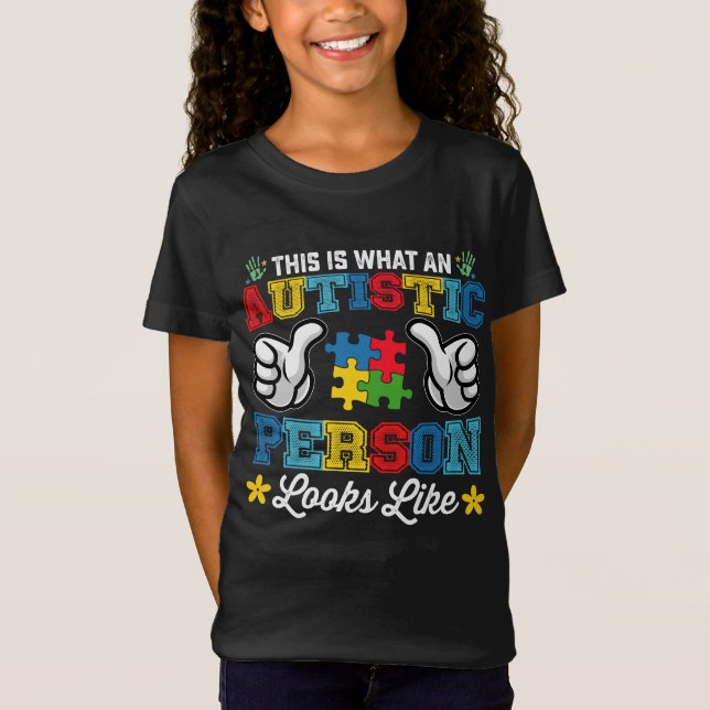 Så Här Ser En Autistisk Person Ut Autism T Shirt (Framsida)