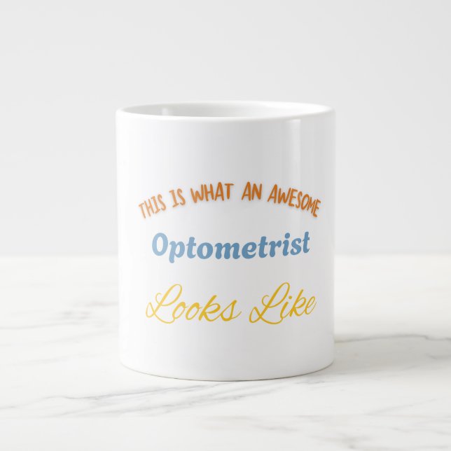 Så Här Ser En Fantastisk Optiker Ut Jumbo Mugg (Framsidan)