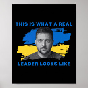 Så här ser en riktig ledare ut Zelensky Ukr Poster