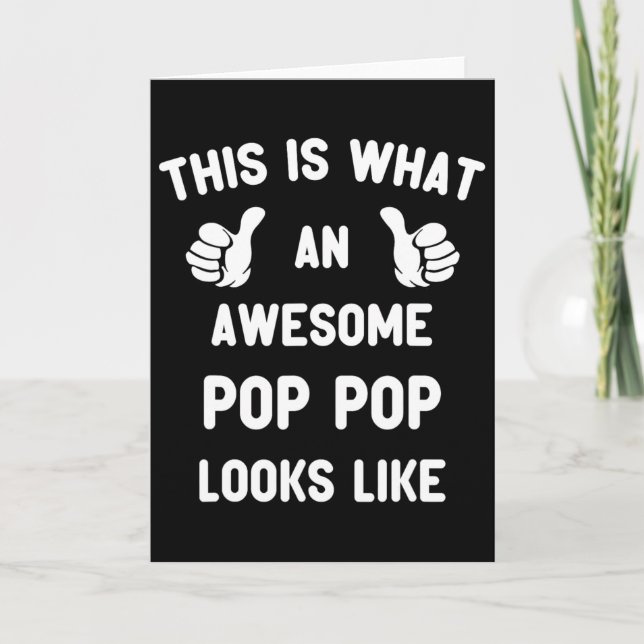 Så Här Ser Fantastisk Pop-pop Ut Poppop Gra Kort (Framsida)