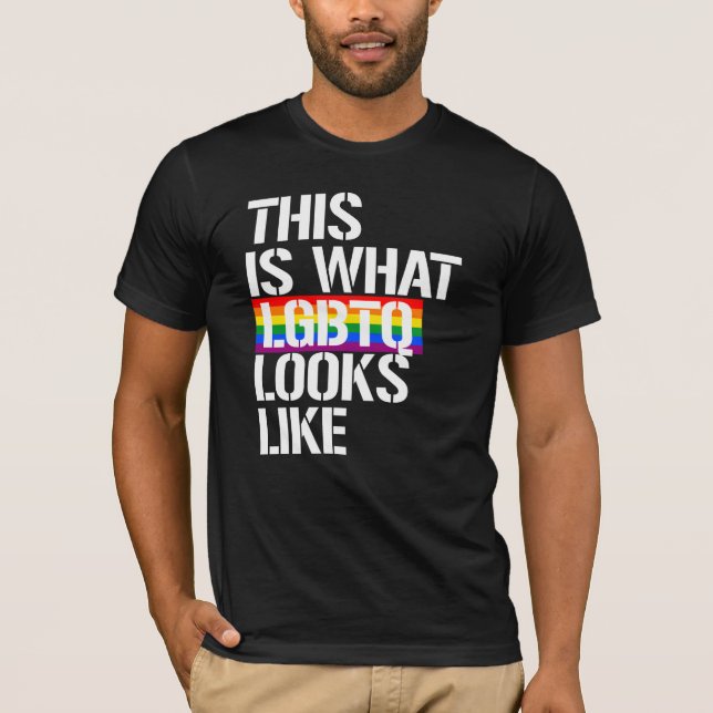 Så här ser HBTQ ut T Shirt (Framsida)