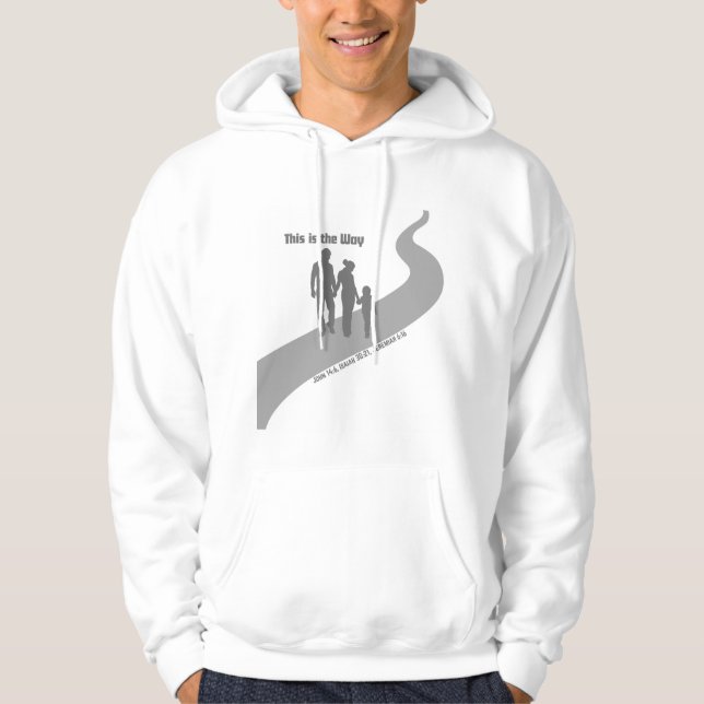 Så här ser huodie ut - familjen i grått hoodie (Framsida)