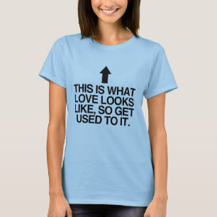 SÅ HÄR SER KÄRLEK UT SÅ VÄNJA DIG VID DET - TEE SHIRT