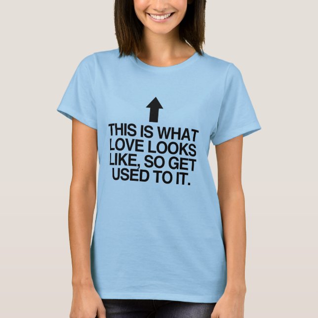 SÅ HÄR SER KÄRLEK UT SÅ VÄNJA DIG VID DET - TEE SHIRT (Framsida)