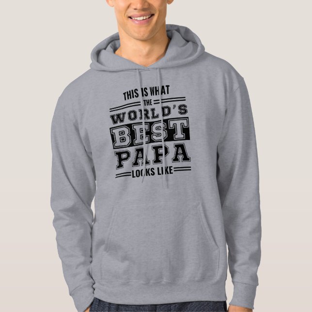 Så här ser världens bästa pappa ut hoodie (Framsida)