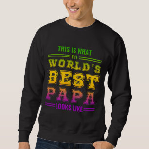 så här ser världens bästa pappa ut lång ärmad tröja
