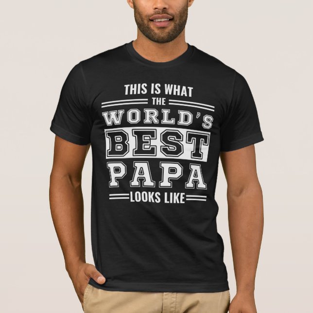 Så här ser världens bästa pappa ut t shirt (Framsida)