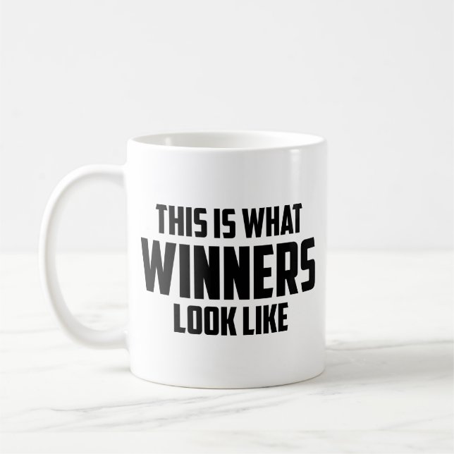 Så här ser Vinnare ut Kaffe Mugg (Vänster)