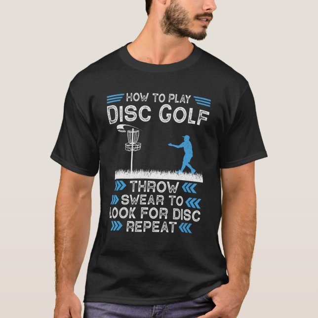 Så här spelar du Manar i Disk Golf Frisbee Golfing T Shirt (Framsida)