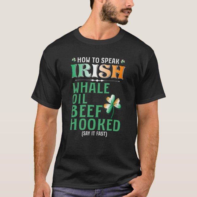 Så här talar du Irish Funny Drinking St patricks d T Shirt (Framsida)