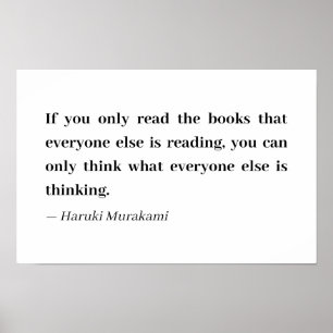 Så här Tänkor du för dig själv - Murakami-offerten Poster