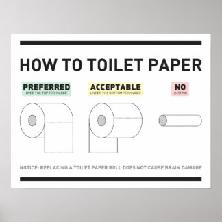 Så här Toilet Pappert Poster