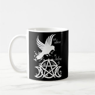 Så här under Pentacle Triple Måne Pentagram W Kaffemugg