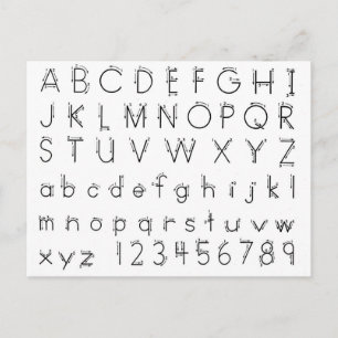 Så här utformar du handskriften brev - Alphabet Vykort