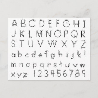Så här utformar du handskriften brev - Alphabet Vykort