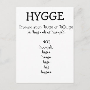 Så här uttalar du SAY HYGGE Funny Anpassningsbar Vykort