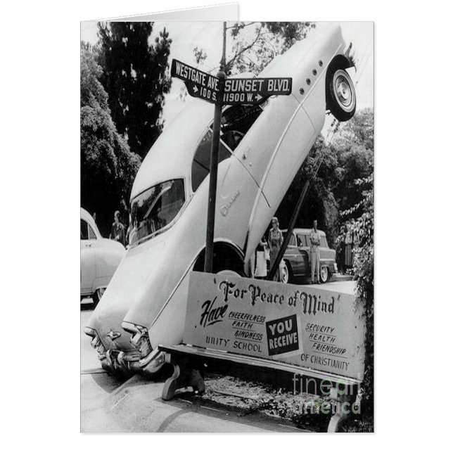 Så här vinkelt i Kalifornien Hälsningskort (Framsidan)