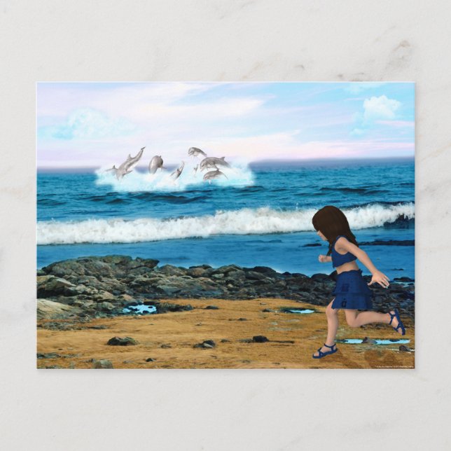 Så här visar du delfinerna vykort (Framsida)