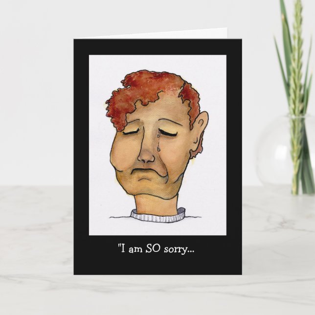 Så hemskt ledsen och en ledsen kille kort (Framsida)