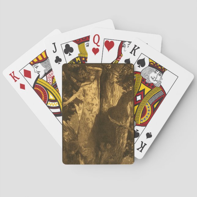 Så hemsökt Moonlight Guardians på natten Casinokort (Baksidan)