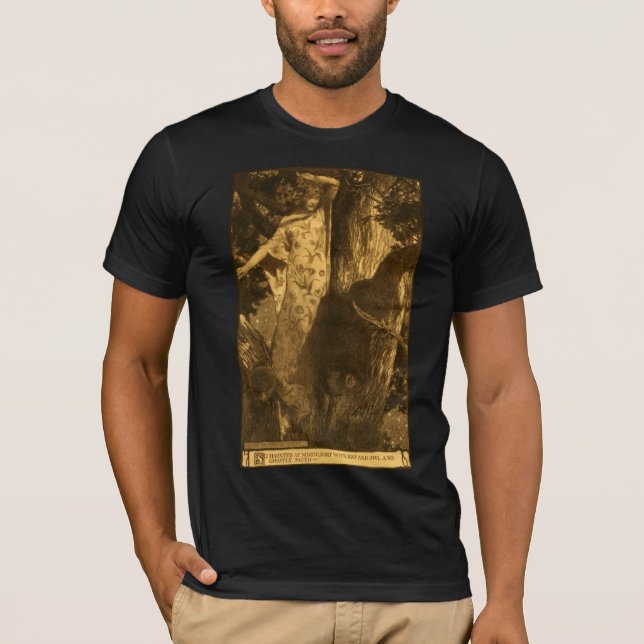 Så hemsökt Moonlight Guardians på natten T Shirt (Framsida)
