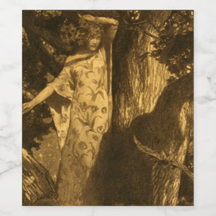 Så hemsökt Moonlight Guardians på natten Vinflaska Etikett