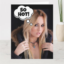 SÅ HETT FUNNY BLOND SEXY BIRTHDAY BIG CARD FÖR HIM KORT