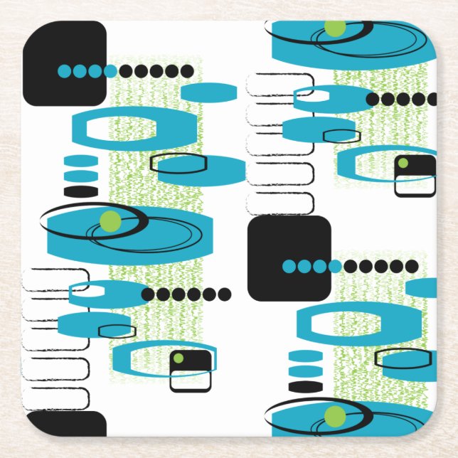 Så Hip A Go-Go Napkins Underlägg Papper Kvadrat (Framsidan)