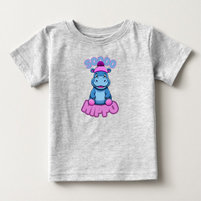 Så Hippo Baby och Småbarn Shirt T (Framsida)