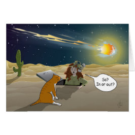 Så? In eller ut? (Doomsday Cats) Hälsningskort