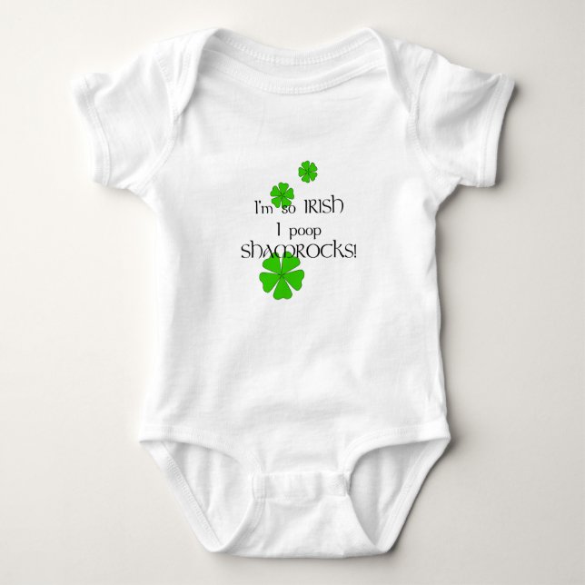 Så Irish I Poop Shamrocks! T Shirt (Framsida)