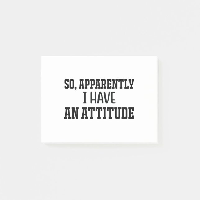 Så jag har tydligen en attityd post-it block (Framsida)