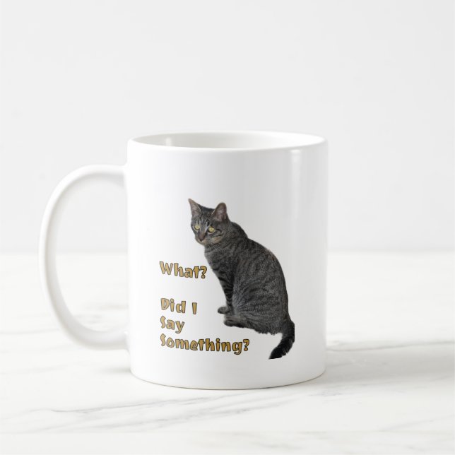 Sa jag något sött Kattkonst Kaffemugg (Vänster)