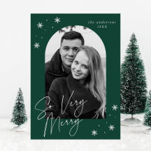 Så jätteglad jul grön valv ram foton