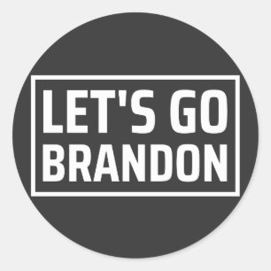 så kan vi gå med brandon och gå med brandon runt klistermärke