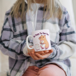Så kapabel att träffa dig - Cute Capybara Art Kaffemugg