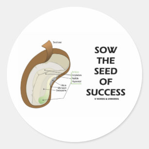 Så kärna ur av framgång (kärna ur anatomihumorn), runt klistermärke
