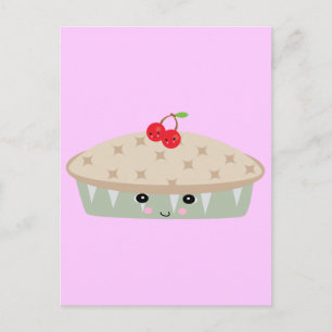 så kawaii cherry paj vykort