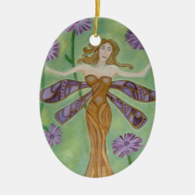 Så klokt som sländakonsten julgransprydnad keramik (Framsidan)