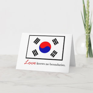 så koreanskt adoptionhälsningkort kort