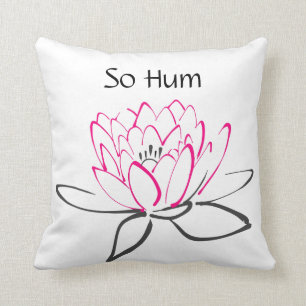 Så kudder lotusblommar för mummelrosasvart kudde