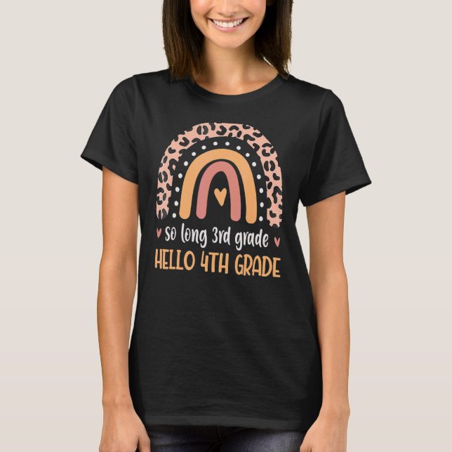 Så lång 3:e Klass-Hejen, fjärde Klass-läraren Stud T Shirt (Framsida)