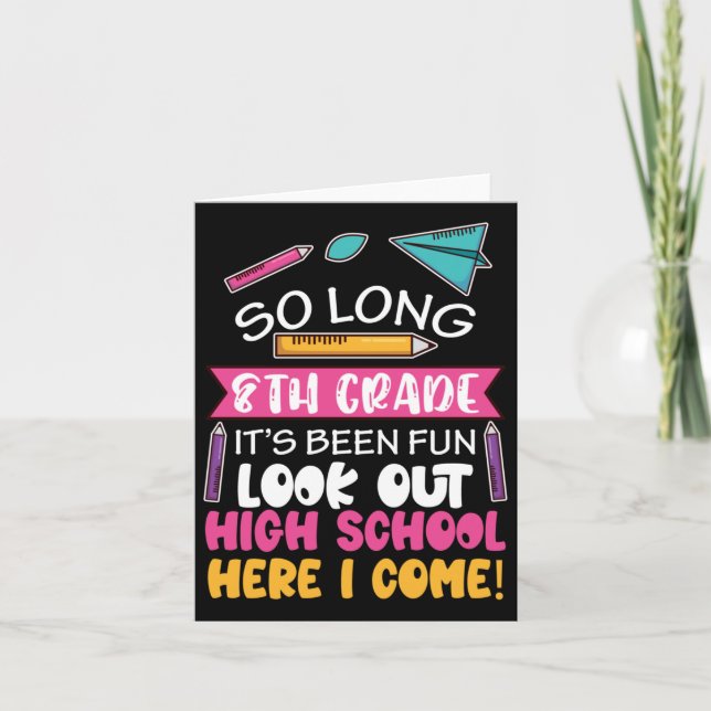 Så lång 8:e högskolan i Hej i Klass Kort (Framsida)