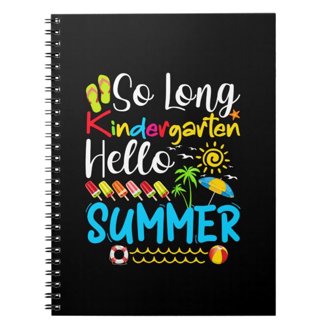 Så lång förskola klass Hej sommar Anteckningsbok (Framsidan)