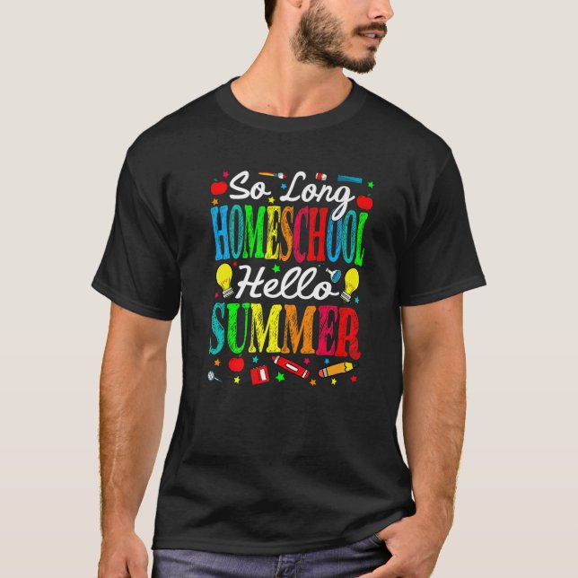 Så lång Hej i hemskolan förra skoldagen T Shirt (Framsida)