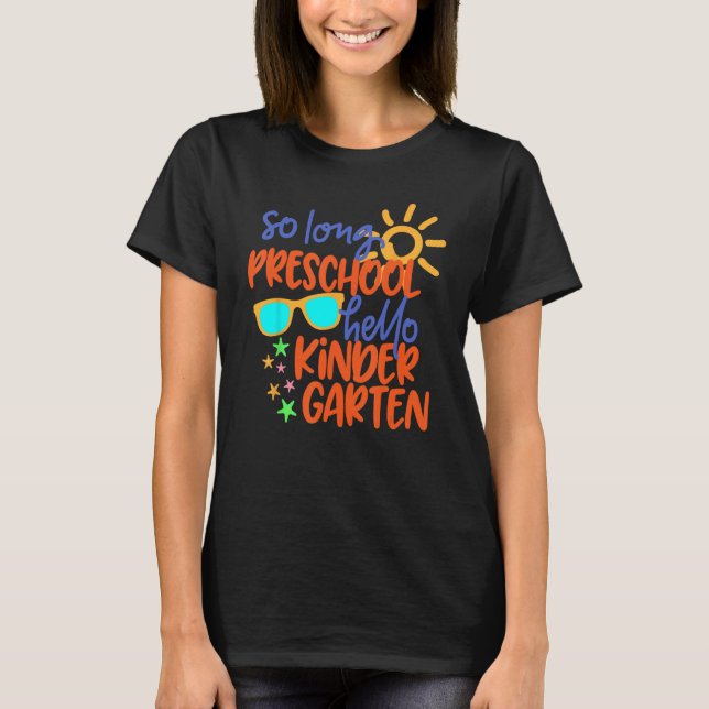 SÅ LÅNG PRESCHOL KLASS HEJ KINDERGARTEN LÄRARE T SHIRT (Framsida)