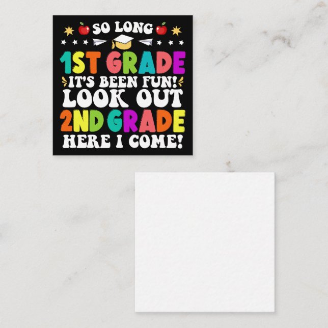 Så länge 1:a Klass har det varit Roligt att titta  Tilläggskort (Fram/baksida)